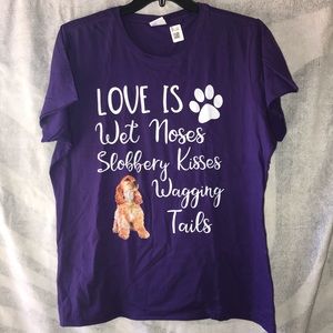 Cocker Spaniel t-shirt purple